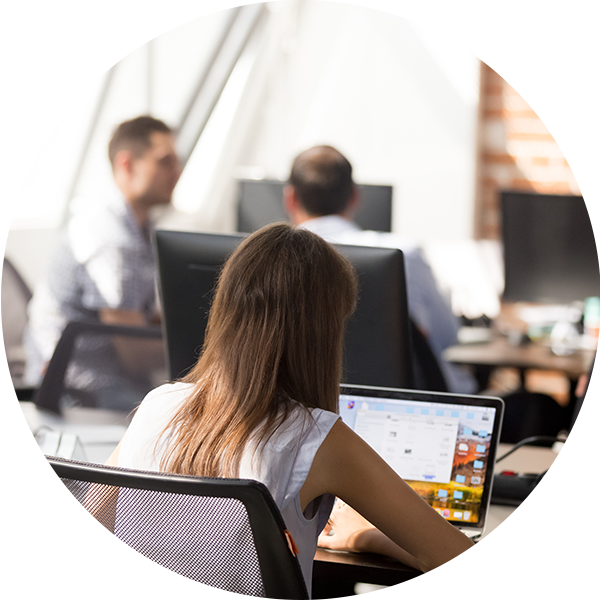 circle-woman-employee-working-in-front-of-computer